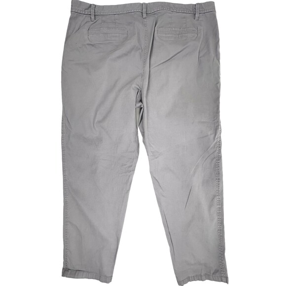 Talbots Relaxed Chino Ankle Pants Gray Cotton Stretch Preppy Weekend Casual 16 - Picture 12 of 14